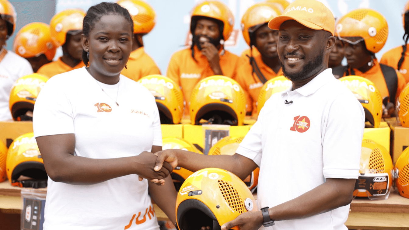 Jumia Ghana donates more than 400 helmets to its delivery associates to promote road safety